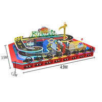 Piste de course RC intérieure 4MX3M avec 6 voitures de course et 6 volants Pédales en métal pour les jeux et l'amusement des enfants