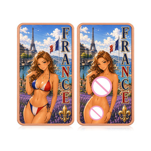 8 Estilos de Bikini con Bandera Nacional, Barra de Cobre .999, Recuerdo Turístico de Paisajes de EE. UU., Francia, Japón, <span class=keywords><strong>Brasil</strong></span>, Set de Lingotes - Product Image 1
