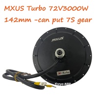 Moteur de moyeu MXUS 72V3000w 3k-Turbo 3T/4T/5T MTX pour vélo électrique, avec patin de 135-142mm et roue libre à 1S/7S