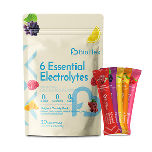 Factory Bulk OEM Private Label Original 20 Sticks 6 Essential Electrolytes Hydration Drink Powder Sachet with Vitamin C &amp; Zinc - Product Image 1