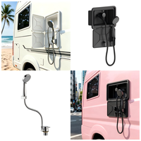 Ensemble de douche extérieure verrouillable pour camping-car, en ABS, 3 fonctions, avec robinet de douche en laiton DR pour camping-car et caravane