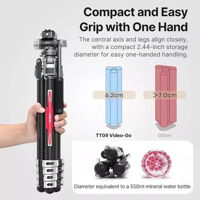 Ulanzi MT-60 Carbon Fiber Portable Travel Tripod