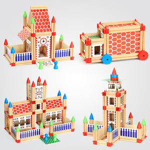 High Quality China City Construction House Building Block Bricks Toy Wholesale Customized Traditional Wooden Puzzle Toy - Product Image 4