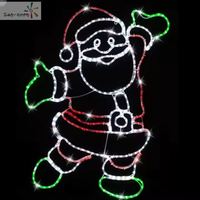 Luz LED 2D con Motivo de Santa Claus para Exteriores, Personalizable, IP65, para Decoración Navideña de Calles y Centros Comerciales