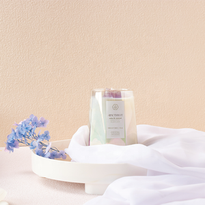 เทียนหอมไม้ทําด้วยมือแบบกําหนดเองหรูหรารักษาอัญมณีคริสตัลเทียนหอมขี้ผึ้งถั่วเหลือง - Product Image 3