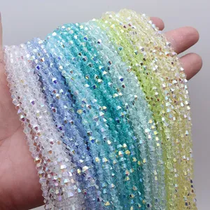 4mm <strong>2</strong> strand 160pcs <strong>AB</strong> Color Bicone Crystal Glass Beads Loose Spacer Beads Austria Faceted Crystal Beads For Jewelry Making DIY - Product Image 6