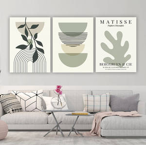 Pósteres de Arte Mural de Plantas Verdes Abstractas Estilo Boho <span class=keywords><strong>Matisse</strong></span>, Impresión en Lienzo para Decoración de Interiores de Sala de Estar - Product Image 2