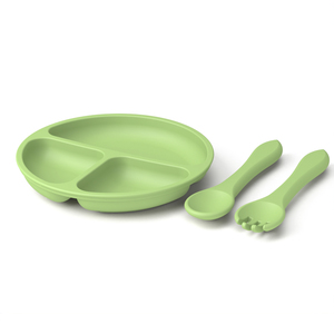 Macio Reutilizável <span class=keywords><strong>Silicone</strong></span> Talheres <span class=keywords><strong>Set</strong></span> para Crianças Cor Sólida Placa Colher Garfo Food Grade Infantil Jantar <span class=keywords><strong>Ware</strong></span> - Product Image 6
