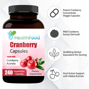 Cápsulas de Arándano Premium 2 en 1 con Acerola, MOQ Bajo, Promueven la Salud Urinaria, Extracto de Arándano, Vegetarianas - Product Image 2