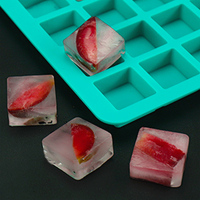 Moules en silicone écologiques carrés à 40 cavités pour caramel, bonbons, chocolats, truffes, glaçons de whisky et pralines durs