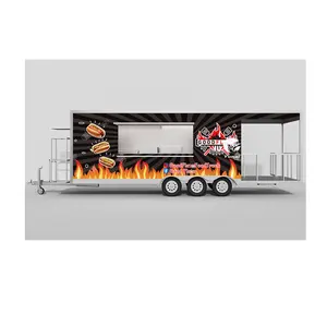 Mobile Roasted Chicken Food Van Mobile Food Trailer Truck Fully Equipped With Full Kitchen For USA