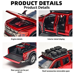 Nuevo Diecast 1:24 Ford F150 Metal coche molde sonido luz Puerta Abierta colección decoración pantalla Pullback aleación SUV coche modelo Juguetes - Product Image 5