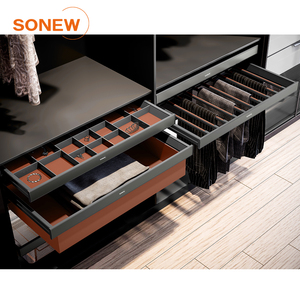 SONEW JADE Furniture Hardware Closet Organizer System Storage Grid Pull Out Basket for Bedroom <strong>Wardrobe</strong> - Product Image 5