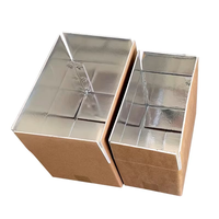 Boîtes isothermes personnalisables en papier kraft écologique avec revêtement en aluminium mat pour aliments surgelés et frais