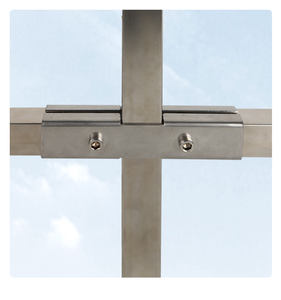 25x25mm वर्ग पाइप कनेक्टर्स स्टील पाइप फास्टनरों clamps टी फास्टनरों संयुक्त रैक - Product Image 4