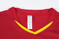 Jersey Bulu Tangkis Naga Cina Kustom 100% Poliester Merah Kuning Gradasi Sublimasi Cepat Kering Tenis Meja Olahraga Tim V Neck