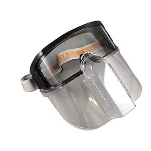 Occhiali Protettivi Trasparenti Antiappannamento Antipolvere Antispruzzo con Maschera Facciale Completa Rimovibile per Falegname - Product Image 2