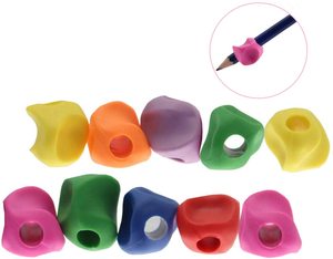 Porte-crayon en silicone souple pour enfants, aide à l'écriture compatible avec la plupart des instruments d'écriture pour les élèves - Product Image 2