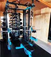 Équipement de gymnastique de haute qualité Entraîneur commercial Cage d'alimentation Câble Crossover 4 en 1 Multi Functional Squat Rack 3d Smith Machine