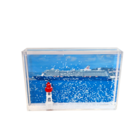 Cadre photo liquide en acrylique 4x6 pouces, design moderne, sérigraphié, personnalisable, cadeau promotionnel pour mariages, événements, anniversaires
