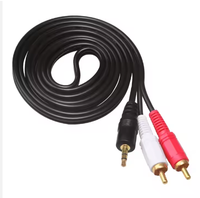 Haute qualité DC3.5 Aux 2 RCA câble Audio mâle bas prix PVC veste tresse fil blindé pour DVD Media TV/AV câble connexion