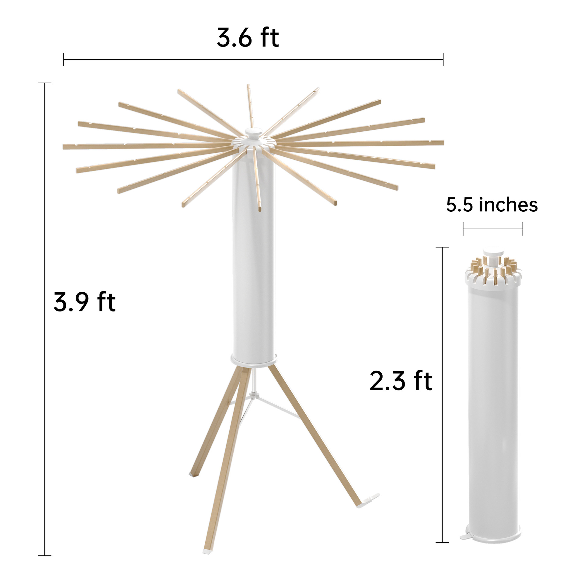 A2 Beechwood 16-bar Clothes Drying Rack