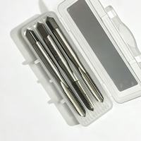 Set Tap Manual Thales T201 HSS Straight Flute Bright Coated M3-M12, 3 pcs per set untuk pekerjaan logam