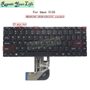 Nuevo teclado negro sin retroiluminación para computadora portátil en inglés de EE. UU. Para Bmax Book S13A Notebook <span class=keywords><strong>Keyboard</strong></span> MB3081004 PRIDE + K3913 - Product Image 2