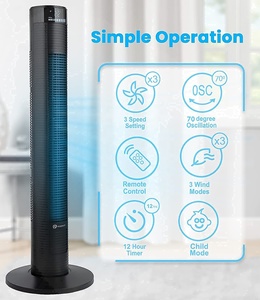 Smart Appliance domestico ventilatore elettrico a piedistallo aria ventola di controllo della torre di raffreddamento con oscillante - Product Image 6