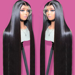 Peluca frontal de encaje suizo transparente 13x4 de cabello humano, peluca de cabello humano virgen vietnamita sin pegamento con encaje HD al por mayor - Product Image 1