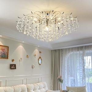 Lustre moderne en cristal de luxe, luminaire de <span class=keywords><strong>plafond</strong></span> haut de gamme pour salon, fer forgé pour villa, hall, chambre à coucher, lampes décoratives - Product Image 2