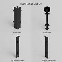 Profilé d'éclairage à LED moderne personnalisé Plinthe de sol en aluminium Plinthe pour appartements Accessoires de sol