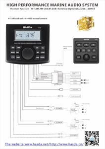 H-334 Marine <b>Stereo</b> <b>System</b> With LCD Display Audio Radio Factory Original - Product Image 1