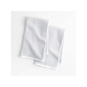 Durable Écologique 100% Coton Brodé Carreaux Gris Cuisine Serviettes Abordable Séchage Rapide Lavable En Machine Idéal Pour Le Nettoyage - Product Image 6
