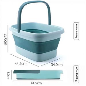 Wholesale Square 15L <b>Bucket</b> Outdoor Travel Portable Massage <b>Folding</b> Foot Bath Tub - Product Image 2