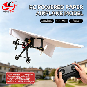 CQZNRC Jouet éducatif avion en papier télécommandé 2.4G, drone, modèle d'avion DIY, hélicoptère à assembler pour enfants, science et technologie - Product Image 1