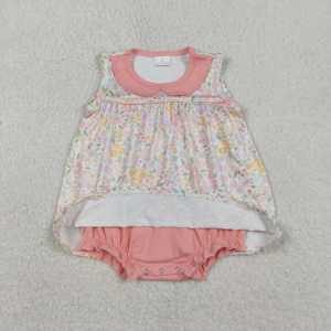 Robe barboteuse à bulles en coton et élasthanne pour bébé fille, nouvelle conception avec fermeture éclair cachée, décontractée, nouveau-né, printemps, automne - Product Image 4