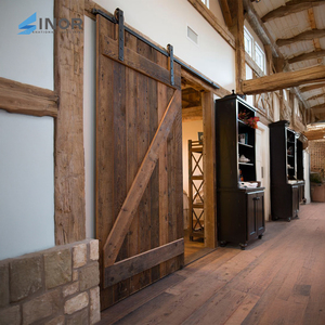 Puerta de Granero de Madera Clásica con Textura Natural, Material Ecológico, Seguro para Uso en Interiores, para Sala de Estar, Dormitorio, Estudio - Product Image 4