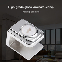 Support d'étagère de pince en verre de quincaillerie en alliage de Zinc prend en charge le support de miroir de pince en verre en métal pour l'armoire d'accessoires de meubles de maison