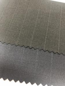 중국산 블랙 와이드 스트라이프 이탈리아 워스트 울 원단 - Product Image 4