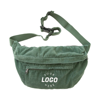 Bolso Bandolera de Pana Unisex Personalizado, Riñonera Grande, Bolso de Hombro, Bonito Bolso de Viaje, Riñonera Deportiva para Mujer y Hombre