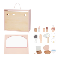 Faire semblant de jouer maquillage jouet simulation d'interaction parent-enfant pour enfants coiffeuse jouet fille coiffeuse ensemble en bois