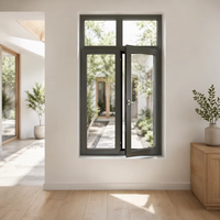 Ventanas Abatibles de Aluminio Serie 80 con Rotura de Puente Térmico de Alta Calidad para Villas Modernas