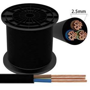 Cable eléctrico H05VV-F 3G de 2,5 mm y 50 m de longitud en color negro, perfecto para instalaciones eléctricas seguras y - Product Image 1