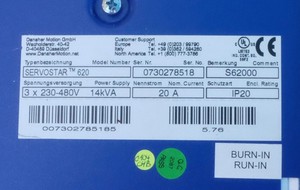 เซอร์โวไดรฟ์ Kollmorgen SERVOSTAR 620 S62000 14kVA มือสอง - Product Image 3