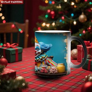 Matte Surface Heat Sensitive Mug Frosted Black 11oz <b>Ceramic</b> Magic Coffee Tea <b>Cup</b> - Product Image 2