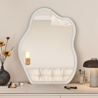 Coiffeuse murale vintage en forme de nuage 2025 – Miroir de maquillage en bois anti-explosion durable pour chambre et salon
