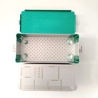 Boîte de rangement pour instruments orthopédiques médicaux en acier inoxydable pour cliniques vétérinaires orthopédiques, boîte de rangement stérile pour vis chirurgicales