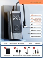 Car Wireless Portable Electric Air Pump High-pressure Tire Inflator with ABS Material and Valve Adapter 12V