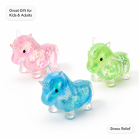 Jouets Squishy Licorne à Paillettes Liquides Anti-Stress TPR Extensibles Sensoriels pour Enfants et Adultes – Vente en Gros